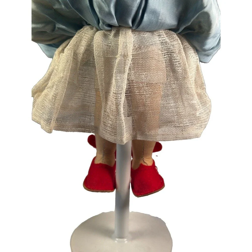 Vintage 1930s 1940s Italian Lenci Style Pressed Cloth Felt Costume Doll 10